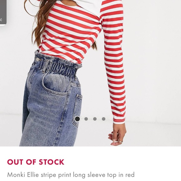NWT monki Ellie stripe top xxs - Picture 2 of 4